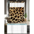 thumbnail image 6 of No Hook Shower Curtain with Snap in Liner,Leopard Print Waterproof Bath Curtain Double Layers with See Through Top Window,Vintage Brown Abstract Animal Hotel Shower Curtains 60x72in, 6 of 9