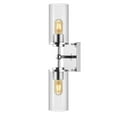 thumbnail image 4 of SAFAVIEH Lolita 2-Light LED Chrome Iron Wall Sconce with Clear Shade, 4 of 8