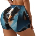 thumbnail image 2 of Kdxio Playful Smile Cute Dog Print Workout Shorts for Women Seamless Soft Smooth Gym Yoga Scrunch Active Shorts, 2 of 5