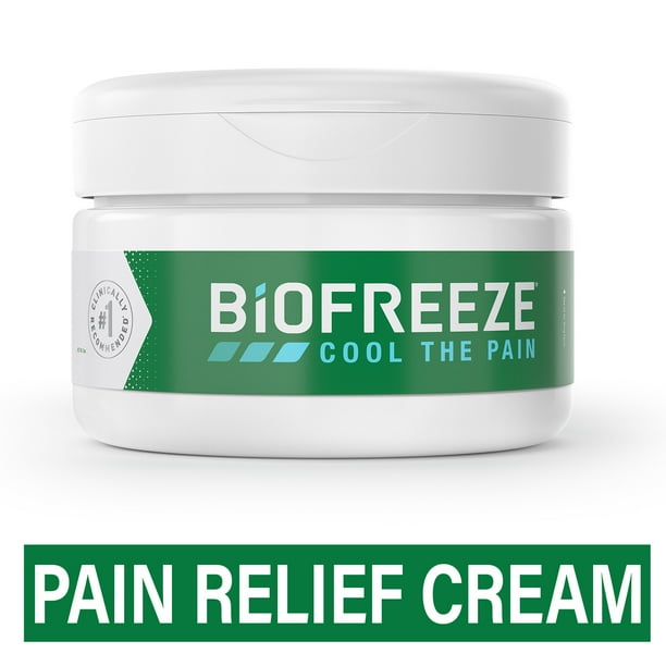 Biofreeze Pain Relieving Cream, Arthritis, Muscle, Joint, and Back Pain Relief, 3 oz. Jar