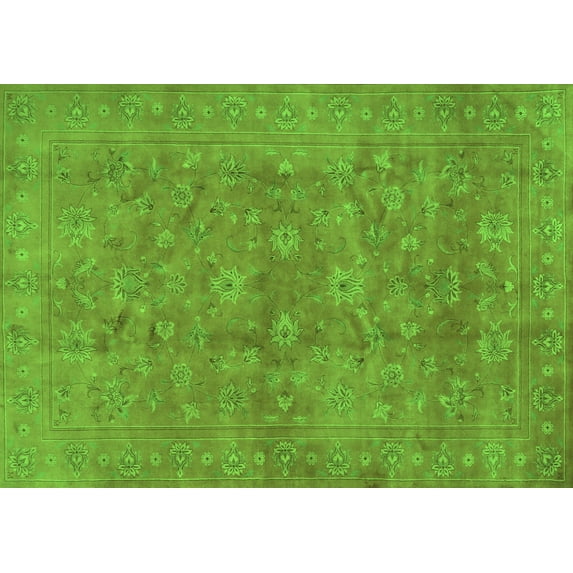 Ahgly Company Indoor Rectangle Persian Green Traditional Area Rugs, 8' x 10'
