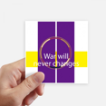 thumbnail image 1 of War Will Never Changes Art Deco Fashion Sticker Square Waterproof Stickers Wallpaper Car Decal, 1 of 1