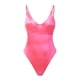 thumbnail image 3 of Body para mujer, cuello en V profundo, tirantes finos, top de mono de club ajustado Eccomum Rosa/M, 3 of 7