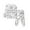 AB25 White, variant on Tisuna Easter Diy Pajamas Outfits Set For Boys Girls Cartoon Print Long Sleeve Crew Neck Sleepwear Fashion Regular Fit Kids Spring Festival Matching Set White Size 2-3 Years