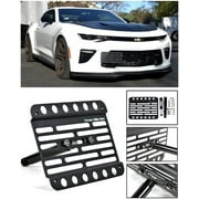 Extreme Online Store Replacement for 2016-Present Chevrolet Camaro RS SS ZL1 | Mid Sized Version 1 Front Bumper Tow Hook License Plate Relocator Mount Bracket EOS Plate Tow-409