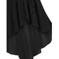 thumbnail image 6 of LiiYii Kids Girls High-Low Chiffon Lyrical Dance Wrap Skirts Contemporary Jazz Latin Dance Outfit Black 16, 6 of 7