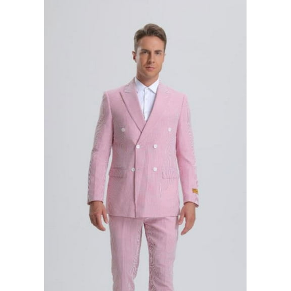 Seersucker Suit - Summer Suit - Cotton Suit - Red