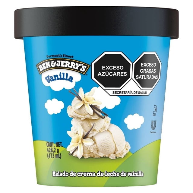 Helado de crema de leche Ben & Jerry's vainilla 473 ml