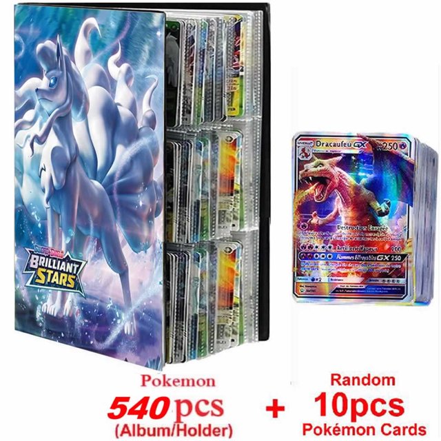 Tarjetero Pokemon de bolsillo para niños, carpeta de colección VMAX GX EX, juego de Anime, 432/540 piezas Fivean unisex