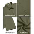 thumbnail image 4 of COOFANDY Men's Casual Button Down Shirts Short Sleeve Summer Untucked Dress Shirts, 4 of 7