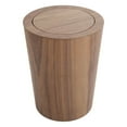 thumbnail image 2 of Bote de Basura Redondo de Madera, Cesto de Basura para Cocina Y Oficina, Dormitorio, Baño, Herramientas de Limpieza, Cestas de Almacenamiento Decorati madera 1 columpio BLESIY bote de basura redondo, 2 of 8