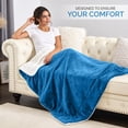 thumbnail image 3 of Imperial Rooms Sherpa Blanket Twin Size, 2-Pack – Soft Plush Microfiber with Cozy Sherpa Fleece, Warm Lightweight Blanket for Twin Bed, 60 x 80 Inches, Light Blue, 3 of 7