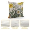 thumbnail image 4 of Yellow Flower Cover for Cushion Throw Pillow, Hand Drawn Style Florals on Twigs Petals Growth Botany Summertime Farmhouse, Living Room &amp; Bedroom Square Accent,Pale Yellow Black, 4 of 5