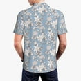 thumbnail image 4 of Balery Lily Flower Printed Men’s Short Sleeve Polo Shirt, Midweight Men's Shirt,Golf Polo shirts -3X-Large, 4 of 9