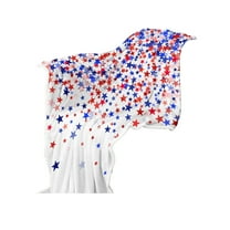 Hvmvliv 4th of July Throw Blanket (27x40in) Independence Day Throw Blanket Comfy Flannel Blanket Red White and Blue Lightweight Sofa Bed Blanket Multicolor