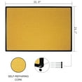 thumbnail image 3 of JILoffice Bulletin Board 24" x 36" Black Aluminum Frame Cork Board 3'x2' Thumb Tack Pin Board for Office, 3 of 6