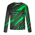 thumbnail image 3 of ZCFZJW Mens Fall Graphic T-Shirts Casual Long Sleeve Funny 3D Novelty Graphic Crewneck Pullover Tops Loose Lightweight Comfy Baggy Workout Tees Sweatshirt Green XXXXXL, 3 of 5