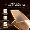 thumbnail image 2 of KFFKFF Pet Door Replacement Flap, Works with KFFKFF Panel Pet Entrances, Dimensions 5.25" x 8.13" Durable, Resistant to Weather,Reinforced PVC Canine Door Substitute Panel with Extended Magnetic Strp, 2 of 9
