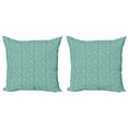 thumbnail image 1 of Vintage Throw Pillow Cushion Cover Pack of 2, Monotone Engraving Style Antique Fork Spoons Meal Tools Tableware Pattern, Zippered Double-Side Digital Print, 4 Sizes, Seafoam Dark Taupe, by Ambesonne, 1 of 2