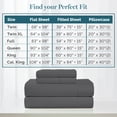 thumbnail image 6 of Casa Platino Twin XL Sheet Set – 450TC 100% Cotton Cooling Sheets, Premium Dorm Room Bedding, Naturally Breathable, Durable for Year Round Use – Chevron, 6 of 8