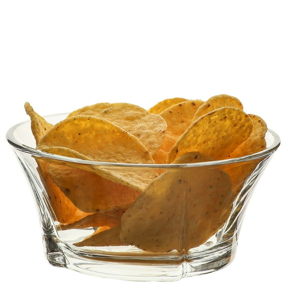 LAV Glass Snack Bowls Set of 6 - Clear Glass Dessert Serving Bowls 10 oz