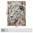 thumbnail image 4 of Nawypu Flannel Blanket for Living Room Painting of A Lion with Leaves and Flowers Soft Warm Cozy Holiday Throw Blanket for Bed Sofa Couch Forest King Face Wild Animal Throw Blanket, 4 of 6