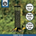 thumbnail image 2 of Droll Yankees YCPT-360-M Squirrel Proof Tipper Collapsing Tray Bird Feeder, 5-Pounds, Midnight Black, 2 of 8