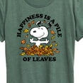 thumbnail image 3 of Peanuts - Happiness Is A Pile Of Leaves - Women's Short Sleeve Graphic T-Shirt, 3 of 6