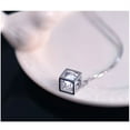 thumbnail image 3 of 925 Sterling Silver Necklace for Women 14k White Gold Plated 1.0carat  Created Diamond Cubic Pendant Jewerly , Best Gift for Wife Girlfriend, 3 of 5