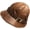 Khaki, variant on CoCopeaunts Leather Bucket Hat for Women Autumn Winter Outdoor Lady Girl Fashion Fisherman Hat with Buckle Belt Bowler Cap