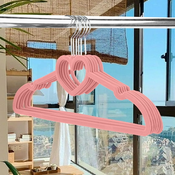 Sulaicai Pink Velvet Hangers - 16" Non Slip Adult Hangers - Slim Clothes Hanger - Durable & Cute for Coats, Shirts, Dress, 1pcs