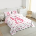 thumbnail image 3 of Homewish Personalized Initial Letter S 2pcs Bedding Comforter Set for Kids Children Girls,Love Heart Print Twin Comforter Sets,Dreamy Princess Bow Breathable Bedding Set,Luxury Bedroom Decor, 3 of 8