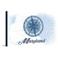 thumbnail image 1 of Maryland - Compass - Blue - Coastal Icon - Lantern Press Artwork (18x12 Gallery Wrapped Stretched Canvas), 1 of 1