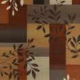 thumbnail image 3 of Mainstays Traditional Leaf Block Rust Brown Indoor Hallway Runner Rug, 1'8"x5', 3 of 8