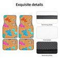 thumbnail image 4 of LAKIMCT Hand Drawn Dinosaurs Car Mats, Neoprene Front Rear Floor Mats for Cars, Waterproof Anti-Slip Car Floor Mats Full Set, Universal(4 Pcs), 4 of 6