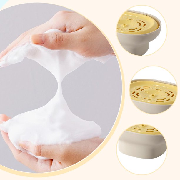 Dispensador de jabón para platos, prensador, dispensador de líquido lavavajillas, accesorio práctico y portátil, fácil de usar, utensilio de cocina. Blanco