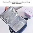 thumbnail image 4 of Minnieouse Bolsa de almuerzo portátil con cremallera, bolsas de papel de aluminio para alimentos, tela Oxford, almacenamiento de Picnic aislado, contenedor Bolsas de mensajero y de hombro Gris Minnieouse AP012493-01, 4 of 6