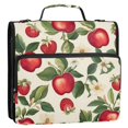thumbnail image 5 of FORMRS Zipper Binder with Shoulder Strap 2-inch Ring 500 Sheet Capacity File Bag, Apple Leaves Pattern, 5 of 5