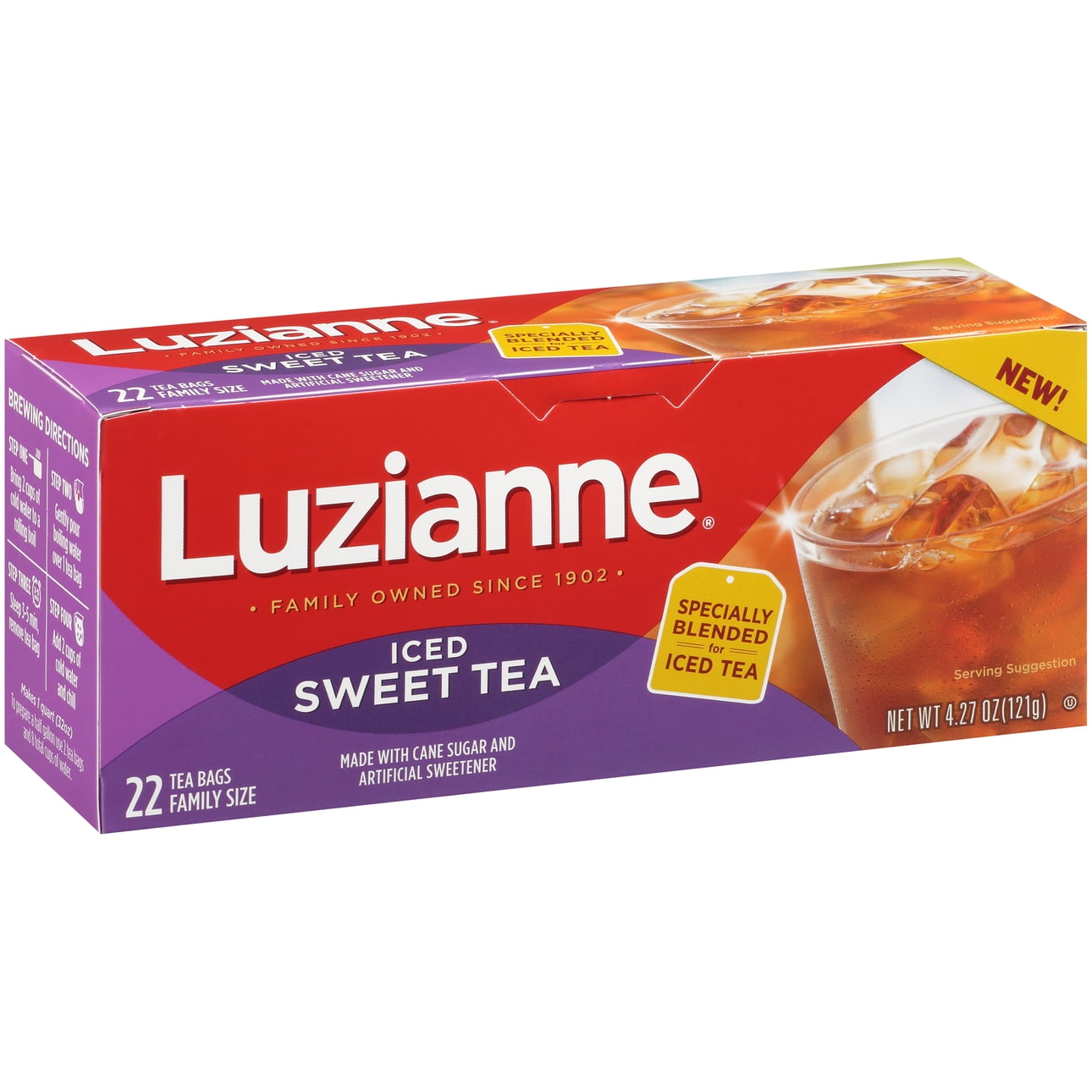 48-ct box Luzianne Specially Blended Iced Tea Bags Pack of 6 Family Size 