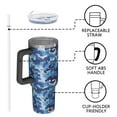 thumbnail image 4 of Mega Mug 40oz – Stainless Steel Insulated Tumbler with Handle and Straw, Large Capacity Travel Cup for Hot & Cold Drinks, 4 of 7