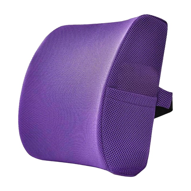 Milaget Back Support Cushion Breathable Lightweight Memory Foam for Sofa Home Gift Violet