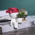 thumbnail image 2 of Xingzhi Contemporary Ceramic Flower Pot Human Flower Vase Plant Pot Planter White 10x9x6cm 10x9x6cm 10x6x8cm 1Set, 2 of 6