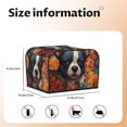 thumbnail image 4 of KLL Cute Colorful Flower French Bulldog Print 4 Slice Toaster Dust Covers Kitchen Small Appliance Cover with 2 Pockets,Can hold Jam Spreader Knife & Toaster Tongs (12.4 x 10.6 x 8.2), 4 of 6