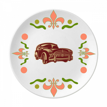 

Deep Red Classic Cars Pattern Outline Flower Ceramics Plate Tableware Dinner Dish