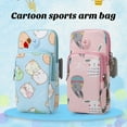 thumbnail image 2 of Mobile Phone Arm Bag with Zipper Large Capacity Pocket Design Cartoon Print Outdoor Running Phone Armband Bag, 2 of 6