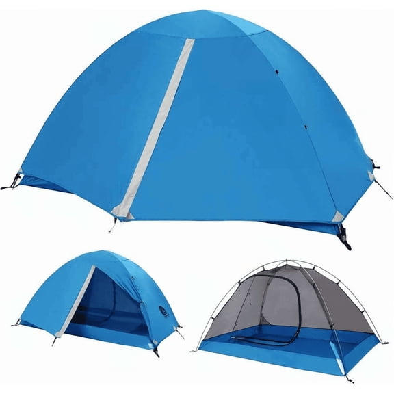 2 Person Ultralight Waterproof Backpacking Tent for 3 Season Camping