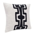 thumbnail image 4 of Fame Geometric Handmade Decorative Throw Pillow, Onyx/ivory, 24" x 24", Count per Pack 1, 4 of 8