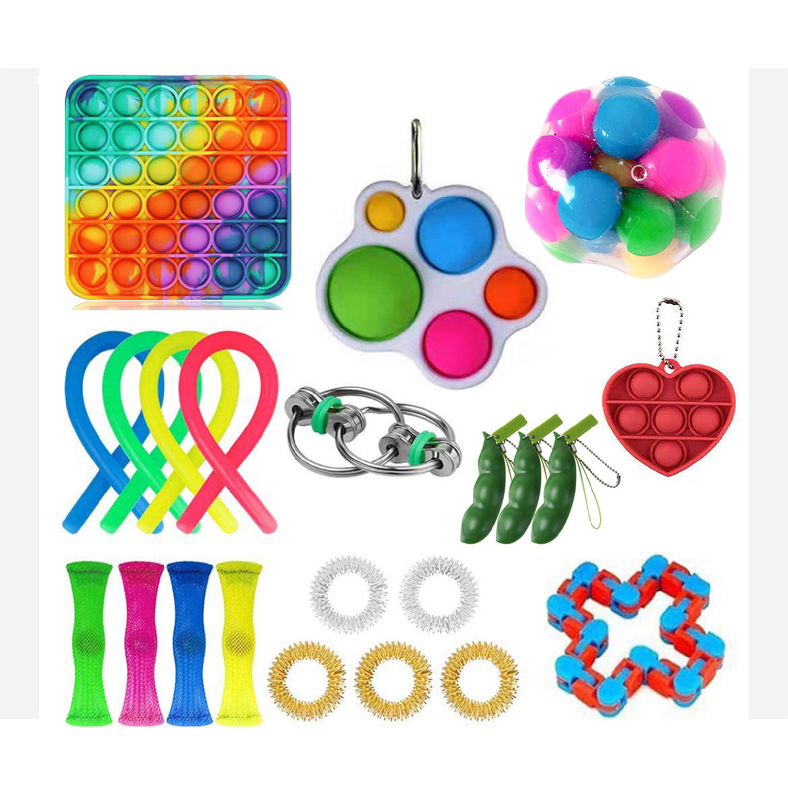 22pcs Fidget Sensory Toy Set Autism ADHD SEN Stress Relief Special Educations 