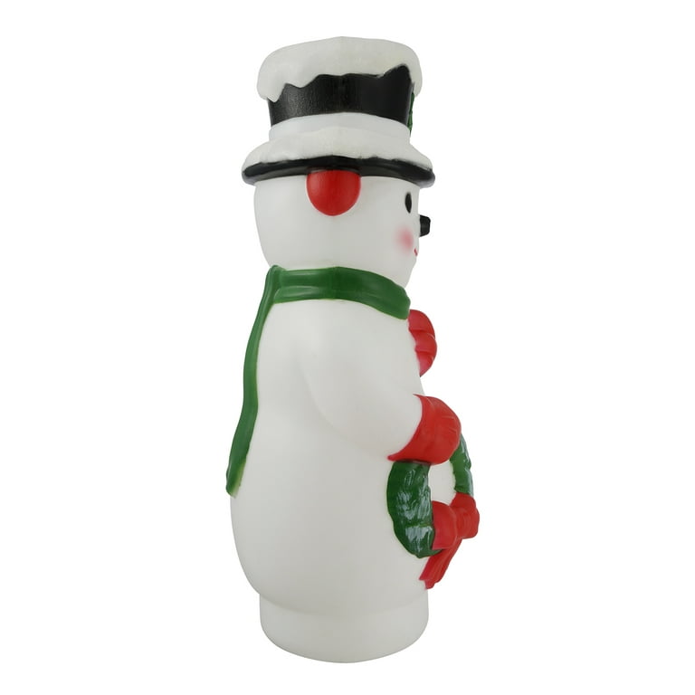 Holiday Time 24 Inch Light-up Plastic White Snowman, Indoor