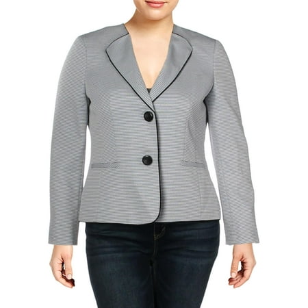 Le Suit Womens Business Office Two-Button Blazer Blue (Best Business Suit Colors)